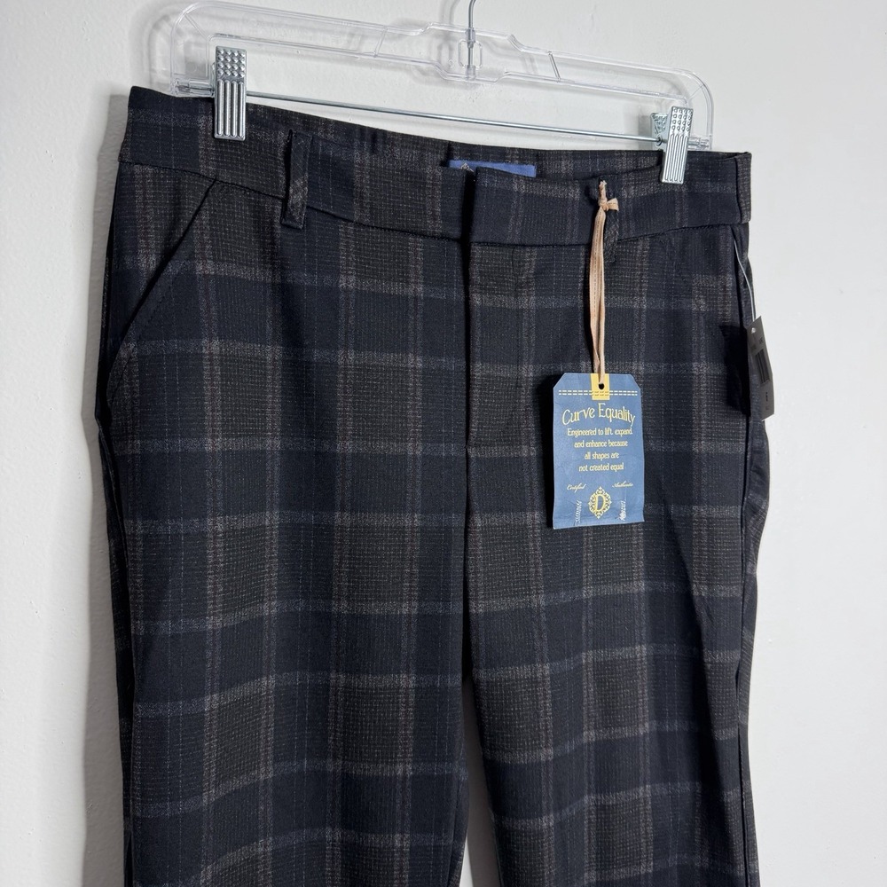 NWT Democracy Ab Solution High Rise Ponte Pant Stretch Fall Plaid Size 6 Casual - Picture 6 of 8
